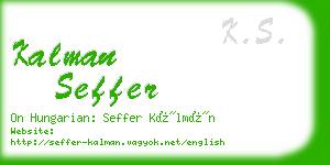 kalman seffer business card